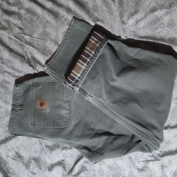 Carhartt Flannel Lined Dungarees - Picture 1 of 8